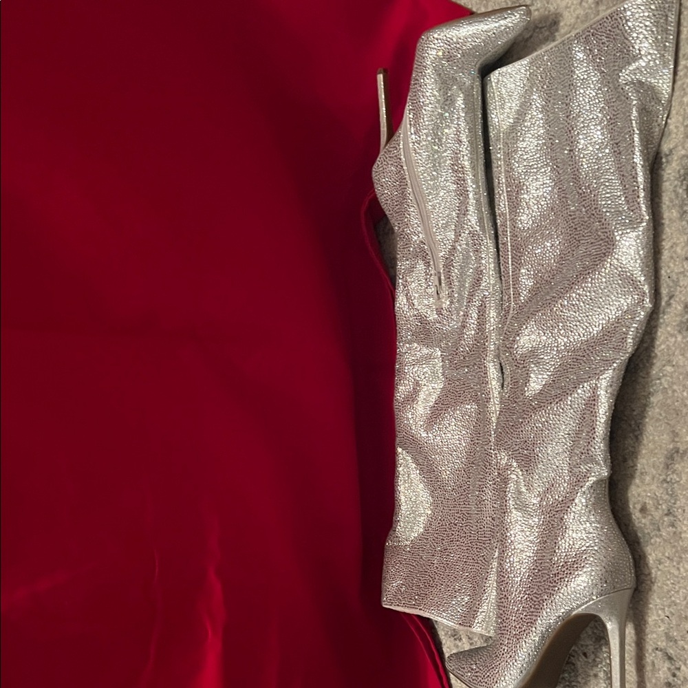 INC International Concepts Shimmering Silver Boots